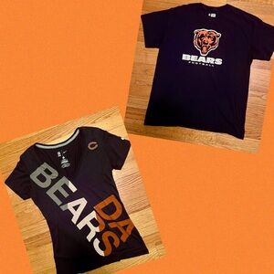 NFL Team Apparel Women’s Chicago Bears Football T-shirts - Size M & L - Lot of 2